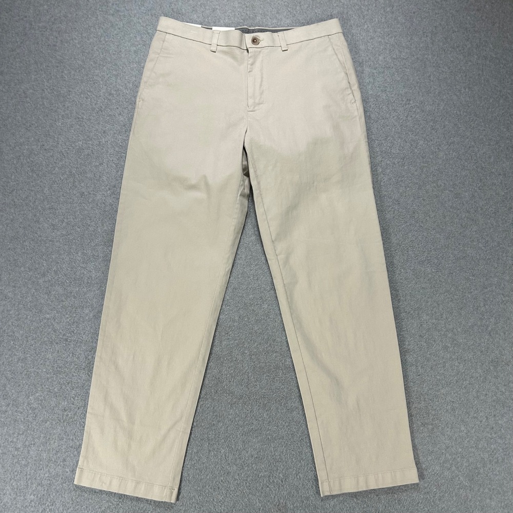 Haggar Chinos Premium Soft Twill Pant Mens 32x30 String Khaki Business Casual